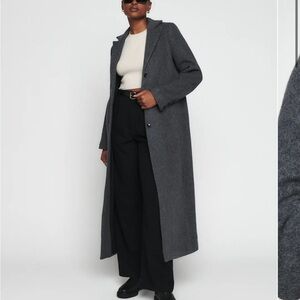 Reformation dark grey coat